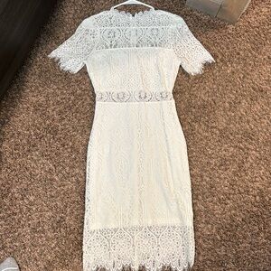 Size small, lace body on dress! Worn once!